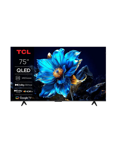 75" QLED SMART Телевизор TCL 75T69C, 3840x2160 4K UHD, Google TV, Черный