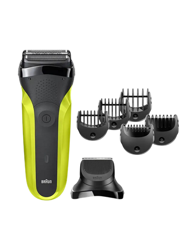 Электробритва мужская Braun 300BT, Черный | Зелёный