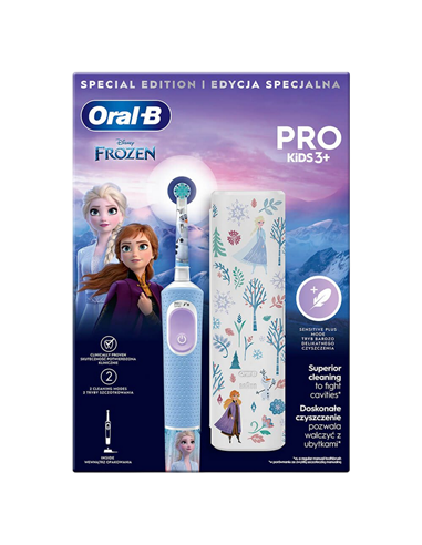 Periuță de dinți electrică Braun Oral-B Vitality PRO Kids Frozen, Albastru deschis