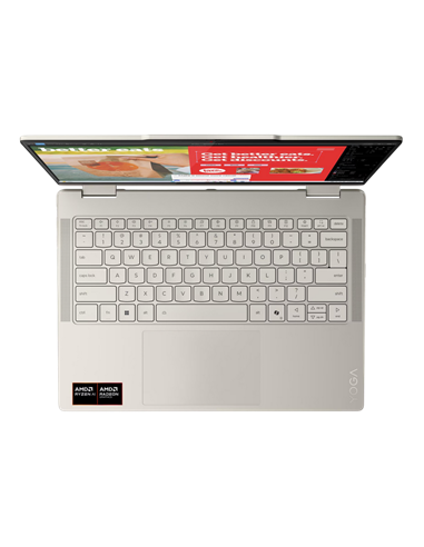 Ноутбук 14" Lenovo Yoga 7 2-in-1 14APK10, Seashell, AMD Ryzen AI 7 350, 24Гб/1024Гб, Без ОС