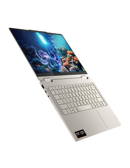 Laptop 14" Lenovo Yoga 7 2-in-1 14APK10, Seashell, AMD Ryzen AI 5 340, 24GB/1024GB, Fără SO