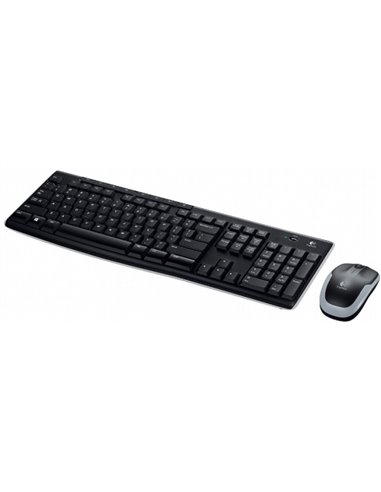 Клавиатура и мышь Logitech MK270, Беспроводное, Чёрный