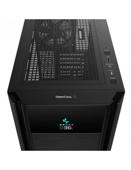 Carcasă PC Deepcool CH510 Mesh Digital, Midi-Tower, Fără PSU, Negru
