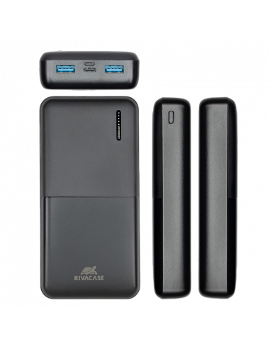 Acumulator extern RivaCase VA2572, 20000mAh, Negru