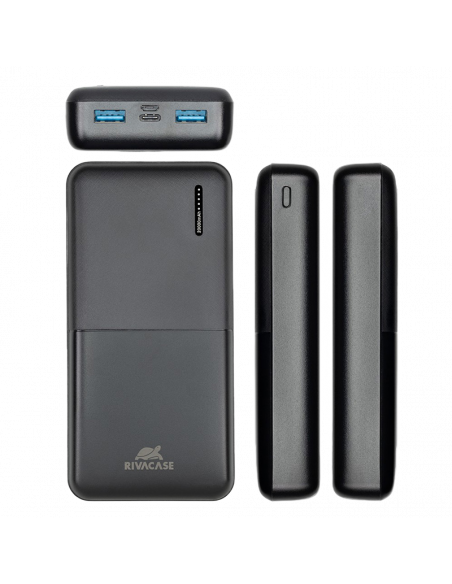Acumulator extern RivaCase VA2572, 20000mAh, Negru