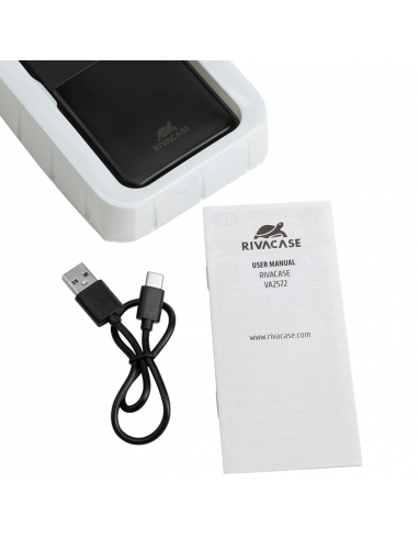 Acumulator extern RivaCase VA2572, 20000mAh, Negru