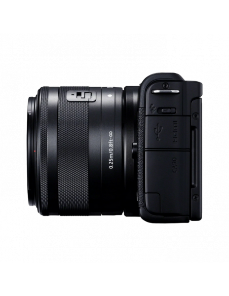 Беззеркальные фотоаппараты DC Canon EOS M200 Black amp EF-M 15-45mm f3.5-6.3 IS STM KIT