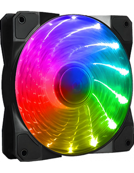Ventilator pentru carcasa PC, PSU, HDD, VGA, pasta termică PC Case Fan GAMEMAX FN-12Rainbow-M, 120mm, ARGB, 15 LED, 24dB, 53 CFM