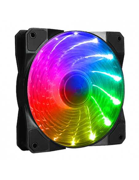 Ventilator pentru carcasa PC, PSU, HDD, VGA, pasta termică PC Case Fan GAMEMAX FN-12Rainbow-M, 120mm, ARGB, 15 LED, 24dB, 53 CFM