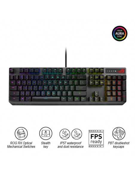 Tastatură ASUS Strix Scope RX, Cu fir, Negru