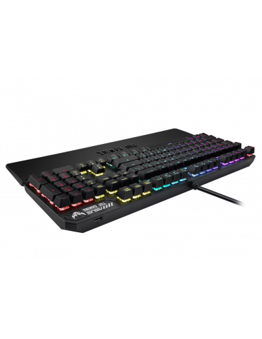 Tastatură ASUS TUF Gaming K3, Cu fir, Gri Metalic