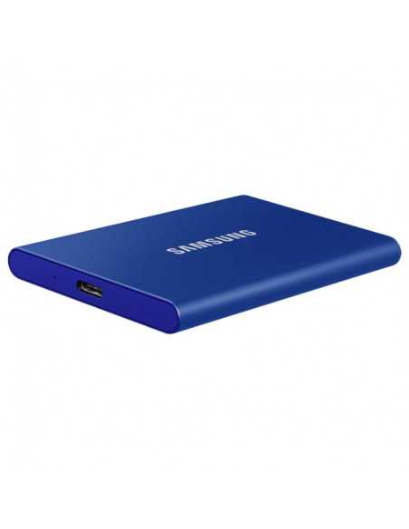 Внешний портативный SSD накопитель Samsung T7, 500 ГБ, Синий (MU-PC500H/WW)