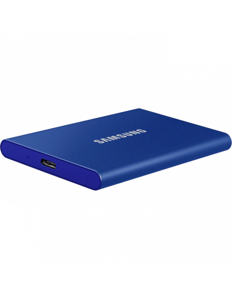 Внешний портативный SSD накопитель Samsung T7, 500 ГБ, Синий (MU-PC500H/WW)