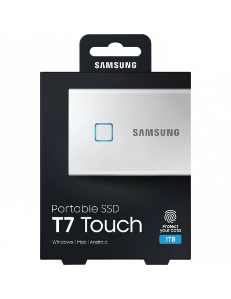 Внешний портативный SSD-накопитель Samsung Portable SSD T7 Touch, 1 TB, White (MU-PC1T0S/WW)
