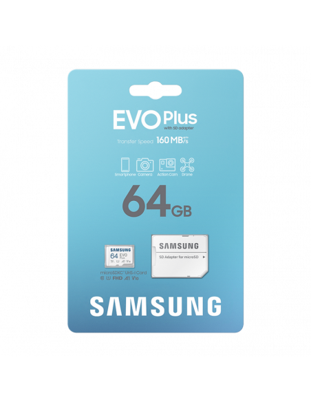 Card de Memorie Samsung EVO Plus MicroSDXC, 64GB (MB-MC64SA/CN)