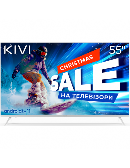 55" LED SMART Телевизор KIVI 55U750NW, 3840x2160 4K UHD, Android TV, Белый
