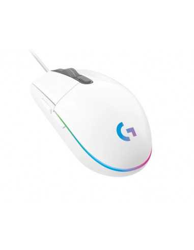 Gaming Mouse Logitech G203 Lightsync- Optical- 200-8000 dpi- 6 buttons- Ambidextrous- RGB- White USB