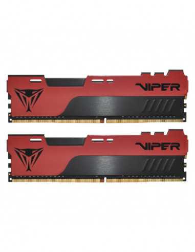 16GB (Kit of 2x8GB) DDR4-3200 VIPER (by Patriot) ELITE II- Dual-Channel Kit- PC25600- CL18- 1.35V- Red Aluminum HeatShiled with
