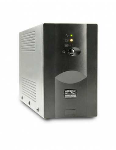 ИБП Gembird Gembird Power Cube UPS-PC-850AP 850 VA (520 W) line interactive UPS with AVR- Sockets: 1x C14 input- 2x C13 outputs 