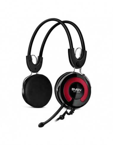 Наушники SVEN SVEN AP-540- Headphones with microphone- Volume control- 2.2m- Black