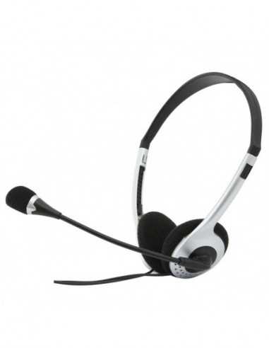 Căști SVEN SVEN AP-010MV- Headphones with microphone- Volume control- 2.0m- BlackSilver