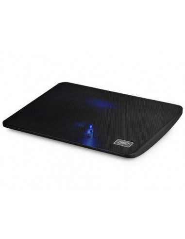 Охлаждение DEEPCOOL WIND PAL MINI- Notebook Cooling Pad up to 15.6- 1 fan-140mm Blue LED- 1000rpm- 21.6 dBA- 46.1CFM- Slim desig