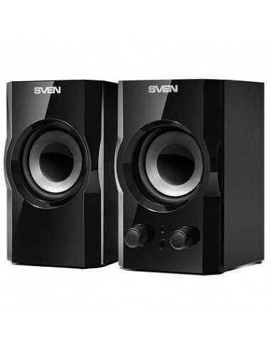 Boxe 2.0 SVEN SPS-606 Black- 2.0 2x3W RMS- magnetic shielding- headphone jack- wooden- 2.5