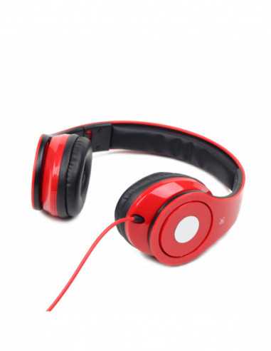 Căști Gembird Gembird MHS-DTW-R Detroit- Folding stereo headphonest with Microphone- 3.5mm (4 pin)- Red