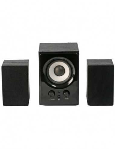 Boxe 2.1 SVEN MS-80 Black- 2.1 5W + 2x1W RMS- volume level control- magnetic shielding- headphones jack- wooden