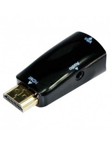 Адаптеры Adapter HDMI-VGA -Gembird A-HDMI-VGA-02- HDMI to VGA and audio adapter- single port- Converts digital HDMI input (19 pi