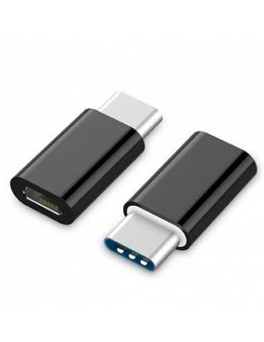Адаптеры Adapter microUSB-Type-C-Gembird-A-USB2-CMmF-01- microUSB2.0 to Type-C adapter- MicroUSB (female) to USB type-C (male)