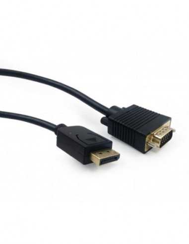 Видеокабели HDMI / VGA / DVI / DP Cable DP-VGA-1.8m-Cablexpert CCP-DPM-VGAM-6- 1.8m- DisplayPort (male) to VGA (male) adapter ca