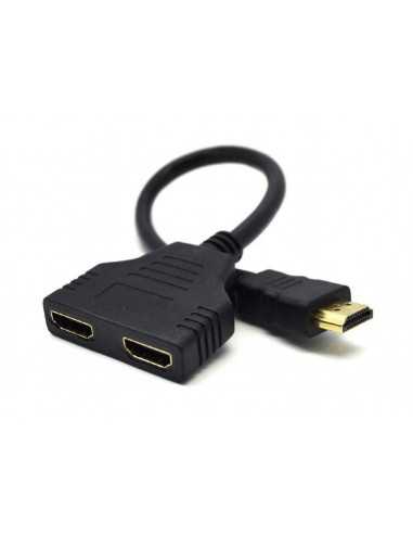 HDMI splitter Splitter HDMI 2 ports-Cablexpert-DSP-2PH4-04- Passive HDMI dual port cable- Sends a single HDMI signal to 2 separa