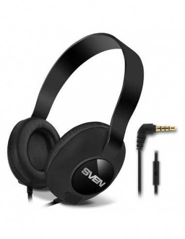 Наушники SVEN SVEN AP-310M- Headphones with microphone- 3.5mm (4 pin) stereo mini-jack- Microphone on the cable- Call acceptance