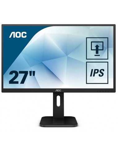 Мониторы LCD 27-35 Full-HD & UWHD 27.0 AOC IPS LED 27P1 Black (5ms- 80M:1- 250cd- 1920x1080- 178178- VGA- DVI- HDMI- Display Por