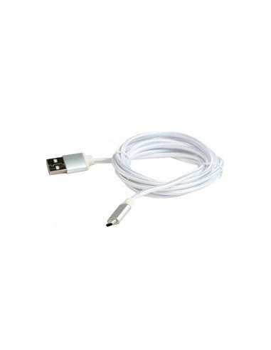 Кабели USB, периферия Cable USB2.0Type-C Cotton braided-1.8m-Cablexpert CCB-mUSB2B-AMCM-6-S- Silver- USB 2.0 A-plug to type-C pl