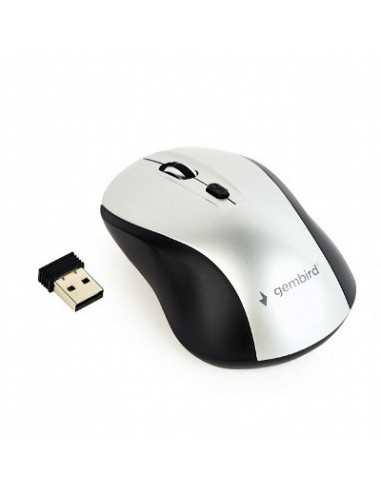 Игровые мыши GMB Gembird MUSW-4B-02-BS- Wireless Optical Mouse- 2.4GHz- 4-button- 80012001600dpi selectable by the button- Nano 