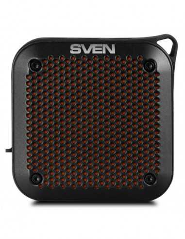 Boxe portabile SVEN SVEN PS-88 Black- Bluetooth Waterproof Portable Speaker- 7W RMS- Water protection (IPx7)- LED display- Suppo