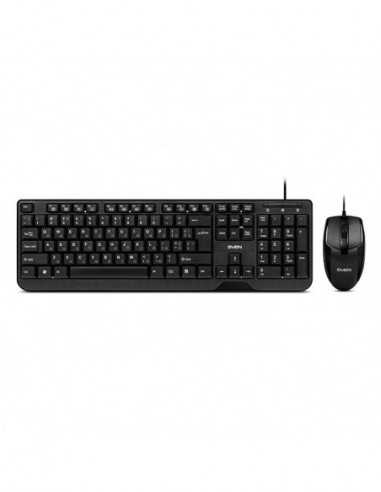 Клавиатуры SVEN SVEN KB-S330C- Keyboard 12Fn-keys + Mouse (Optical 1000 dpi- 2+1(scroll wheel))- Waterproof design- Classic full