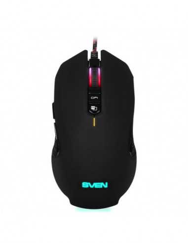 Мыши SVEN SVEN RX-G955 Gaming- Optical Mouse- 600-4000 dpi- 7+1 buttons (scroll wheel)- DPI switching modes- Two navigation butt