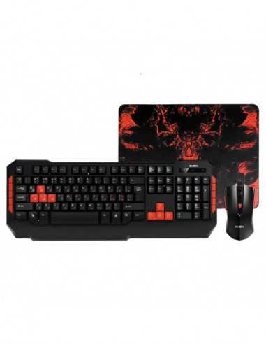Клавиатуры SVEN SVEN GS-9000 Gaming Set- Keyboard+Mouse- USB- Black- RusUkrEng