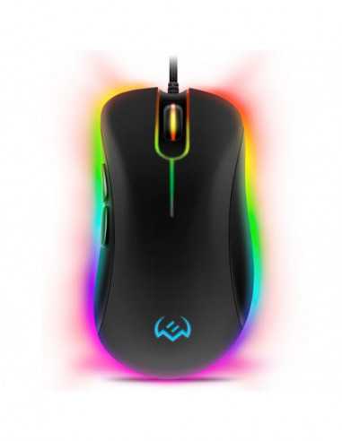 Мыши SVEN SVEN RX-G830 RGB Gaming- Optical Mouse- 500-6400 dpi- 5+1 buttons (scroll wheel)- DPI switching modes- USB