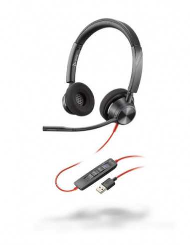 Наушники PLANTRONICS Plantronics Stereo Blackwire C3320 USB-A- Noise-cancelling Microphone- Remote Call Control- Mic. Frequency 