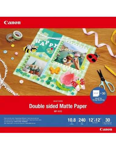 Листовая фотобумага Paper Canon MP-101D-Double Sided Matte Paper 12x12- (30 sheets)- Paper 0-275 mm- 240 gm2. 304.8 x 304.8 mm