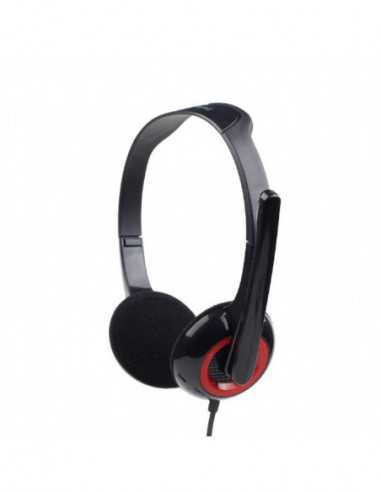 Наушники Gembird Gembird MHS-002 Stereo Headphones with Microphone- Volume control- Plug Type: 3.5mm StereoBlack