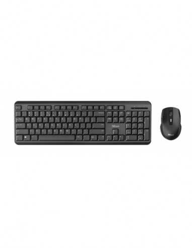 Tastaturi Trust Trust ODY Wireless Silent Keyboard and Mouse Set- Silent keys and mouse buttons- Spill-resistant- RU- Black