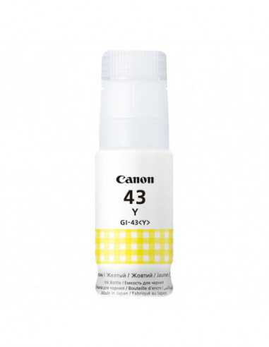 Cartuș de cerneală Canon Ink Bottle Canon INK GI-43 Y (4689C001)- Yellow- 60ml for Canon Pixma G640540- 8000 pages.
