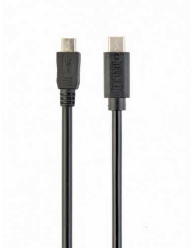 Кабели USB, периферия Cable USB 2.0 Micro BM to Type-C-1m-Cablexpert CCP-USB2-mBMCM-1M- USB 2.0 Micro BM to Type-C cable (Micro 