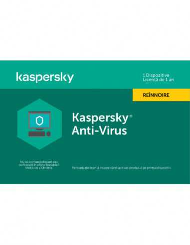 Kaspersky Kaspersky Anti-Virus Eastern Europe Edition. 1-Desktop 1 year Renewal License Pack- Card
