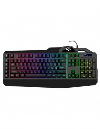 Клавиатуры SVEN SVEN KB-G8600 Gaming Keyboard- membrane with tactile feedback-110 keys- 12Fn-keys- Backlight- 1.8m- USB- Black- 